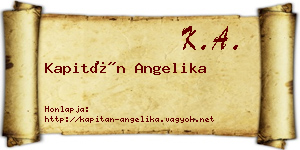Kapitán Angelika névjegykártya